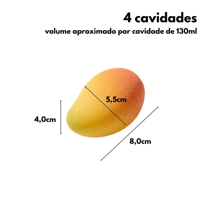 Forma de Mono Porção e Entremet em Silicone Manga (130ml) - Brothers (2)