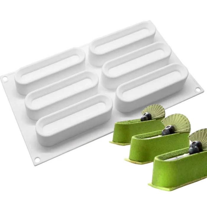 Forma de Mono Porção e Entremet em Silicone Eclair Baixa (90ml) - Brothers (1)