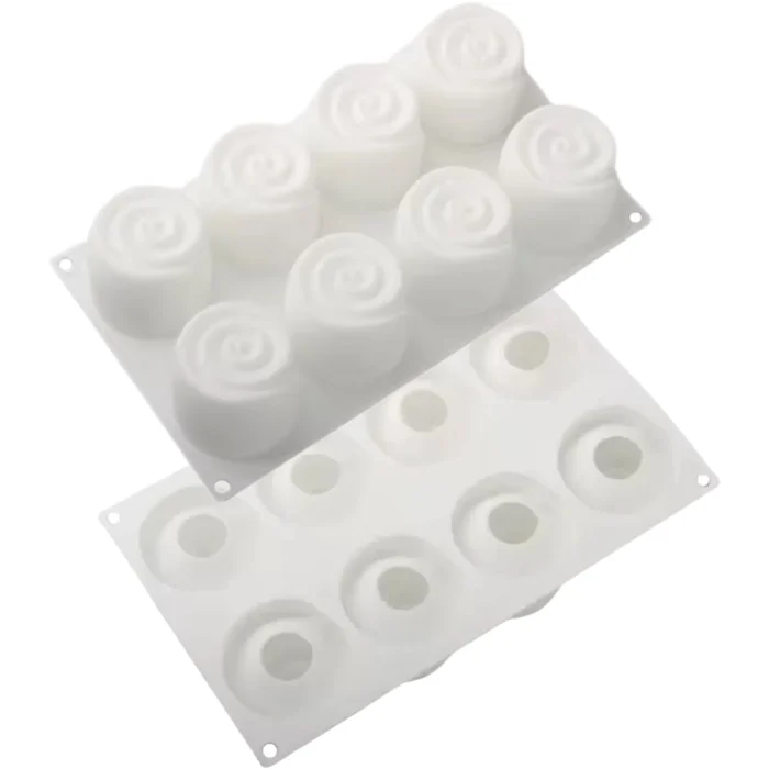 Forma de Mono Porção e Entremet em Silicone Rosas (140ml) - Brothers (3)