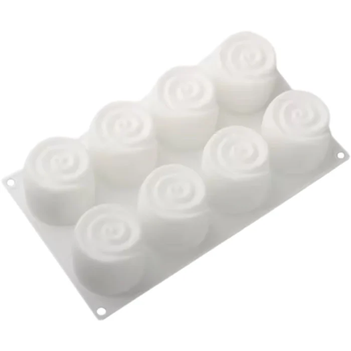 Forma de Mono Porção e Entremet em Silicone Rosas (140ml) - Brothers (4)