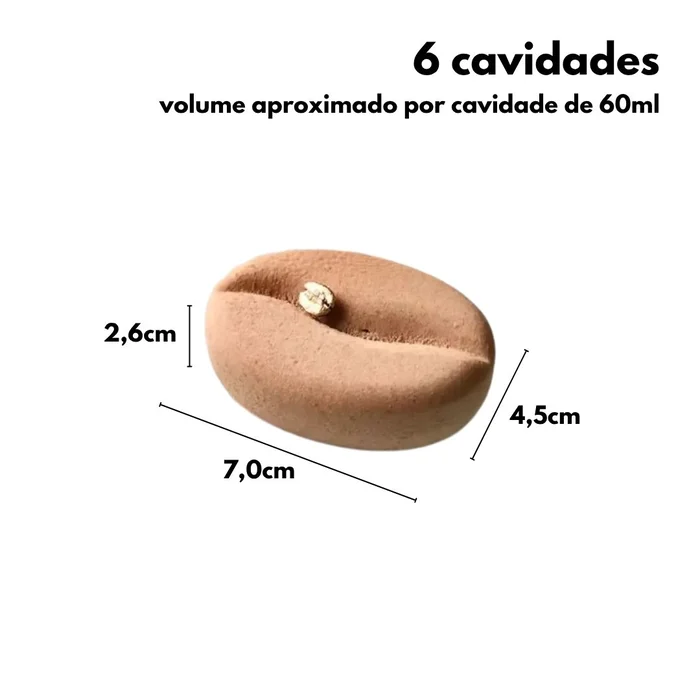 Forma de Mono Porção e Entremet em Silicone Café (60ml) - Brothers (2)