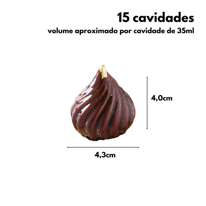 Forma de Mono Porção e Entremet em Silicone Suspiro (35ml) - Brothers (2)