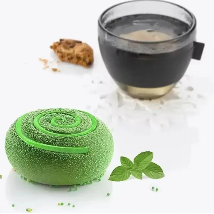 Forma de Mono Porção e Entremet em Silicone Redonda Aspiral (130ml) - Brothers (5)