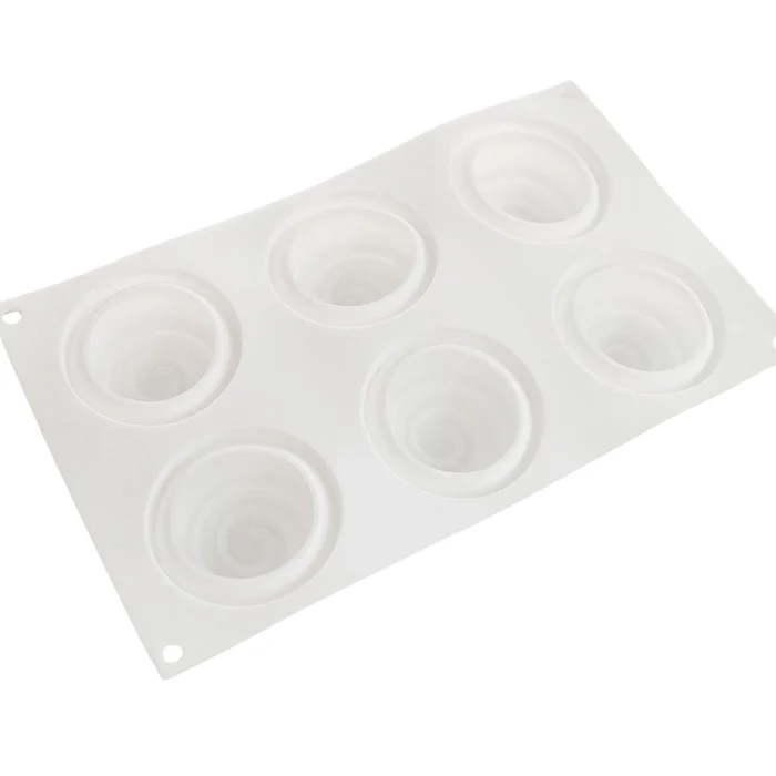 Forma de Mono Porção e Entremet em Silicone Redonda Aspiral (130ml) - Brothers (7)