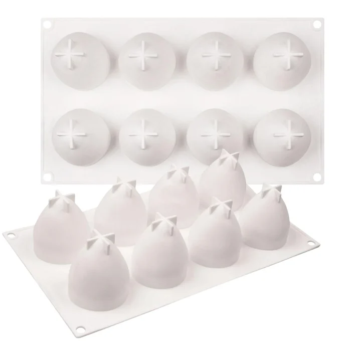 Forma de Mono Porção e Entremet em Silicone Morango (90ml) - Brothers (3)