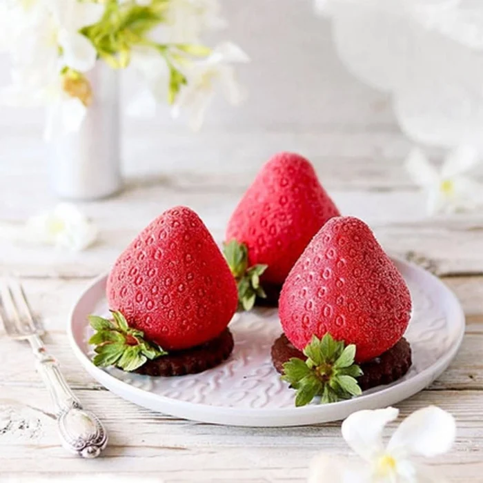Forma de Mono Porção e Entremet em Silicone Morango (90ml) - Brothers (5)