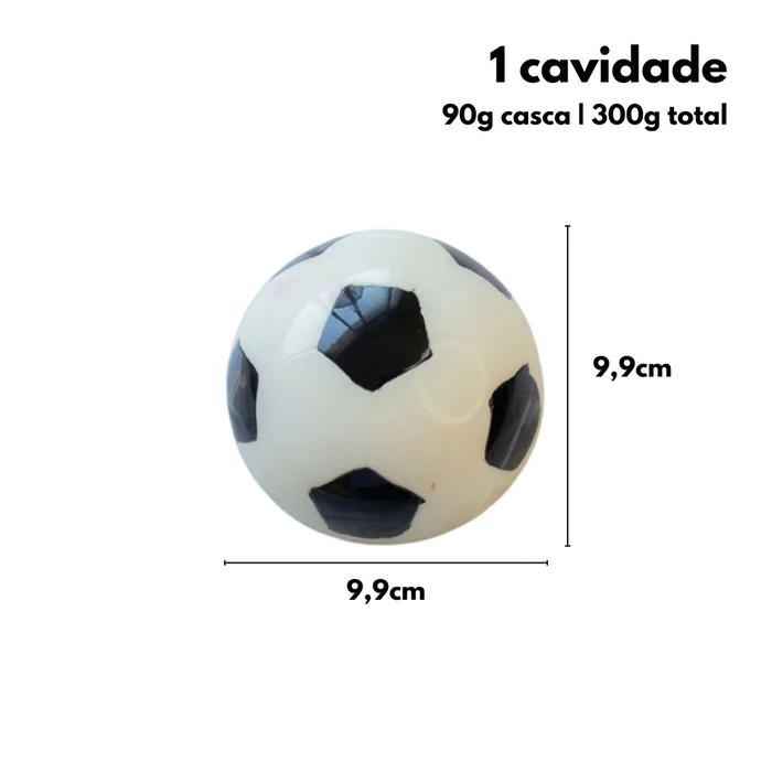 Forma de Chocolate Bola Futebol (300g) Acetato e Silicone - BWB (2)