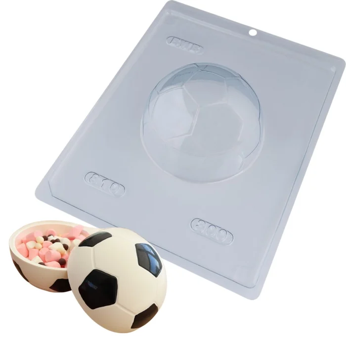Forma de Chocolate Bola Futebol (300g) Acetato e Silicone - BWB (1)