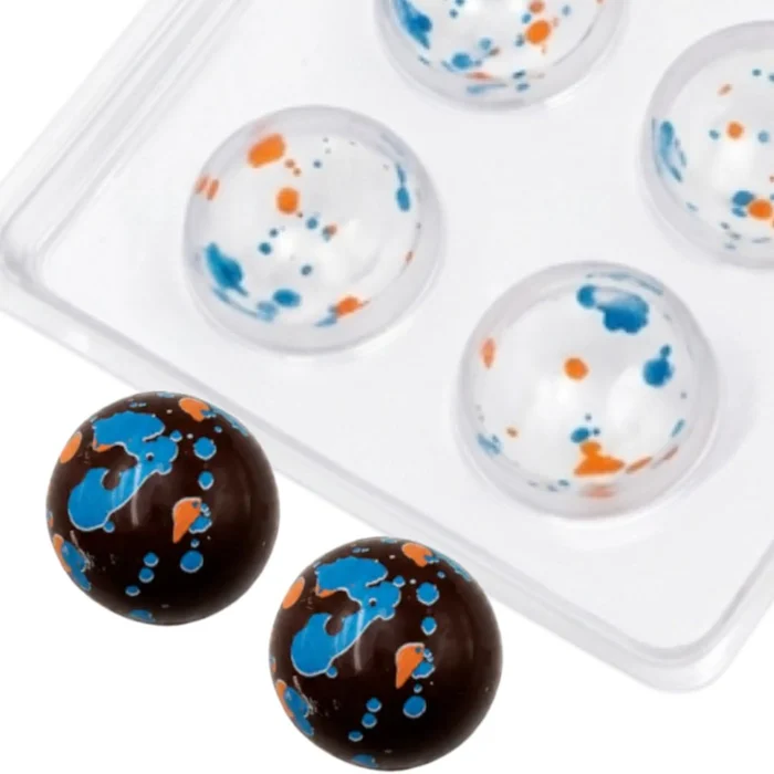Forma Decorativa Blister Trufas Respingos Azul e Laranja 16g (12 cav) - Stalden (2)