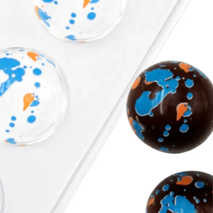 Forma Decorativa Blister Trufas Respingos Azul e Laranja 16g (12 cav) - Stalden (3)