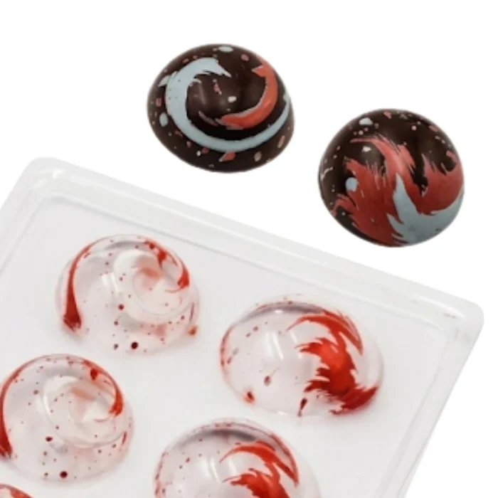 Forma Decorativa Blister Trufas Respingos Vermelho e Branco 16g (12 cav) - Stalden (2)