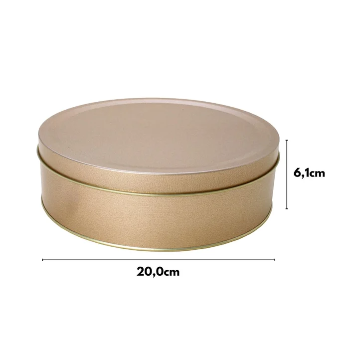 Lata para Assar Cookies Redonda Dourada (20cm) (2)