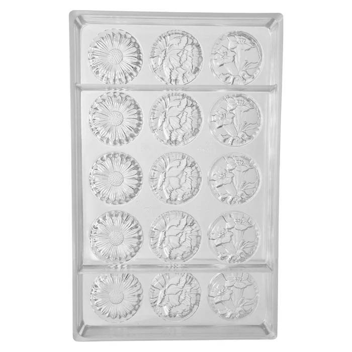 Forma de Chocolate em Policarbonato Flores (10g) - Brunner(6)