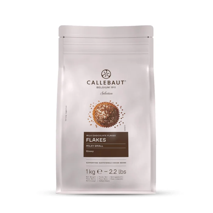 Embalagem Flakes Granulado Quadrado Pequeno Chocolate ao Leite 1kg - Callebaut
