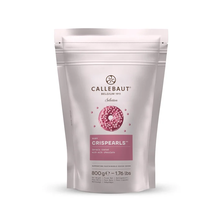 Confeito Micangas Crispearls Ruby Callebaut Embalagem