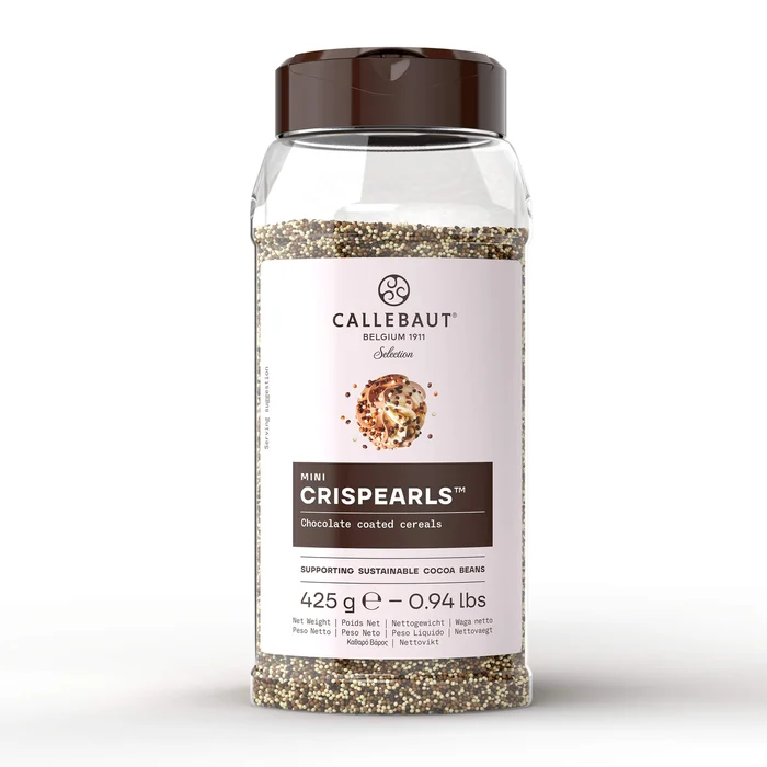 Crispearls Confeito Mini Mix Miçanga de Chocolate Amargo e ao Leite e Branco Callebaut