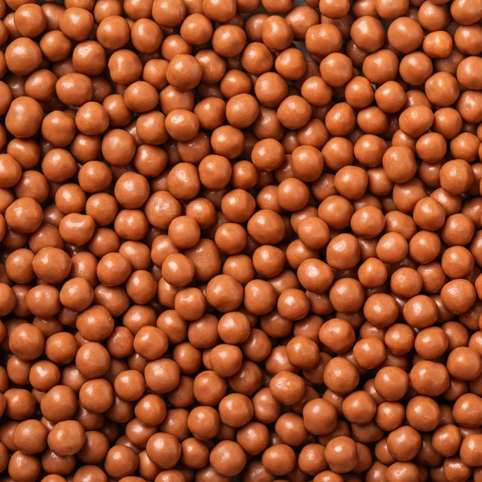Confeito Micangas Crispearls ao Leite Callebaut Detalhe