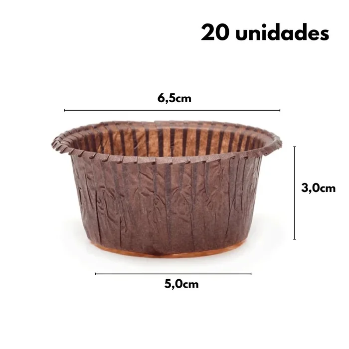 Forminha para Cupcake PBA 64 Marrom (20uni) - MarcCart (3)