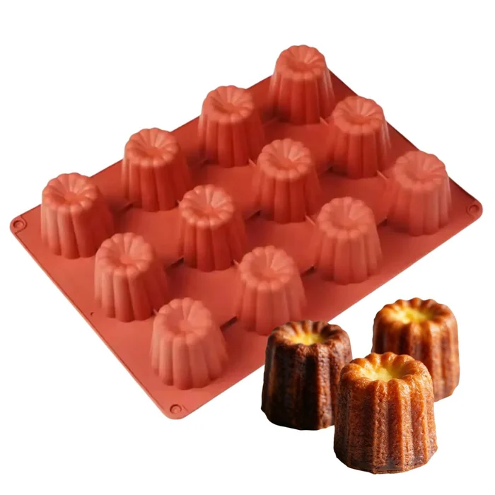 Forma de Mono Porção e Entremet em Silicone Cannele (90ml) - Brothers (1)