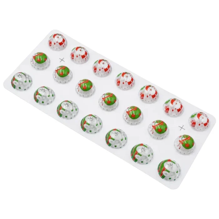 Forma Decorativa Blister Bola de Natal 3cm - Feliz Natal (21 cav) - Stalden (2)