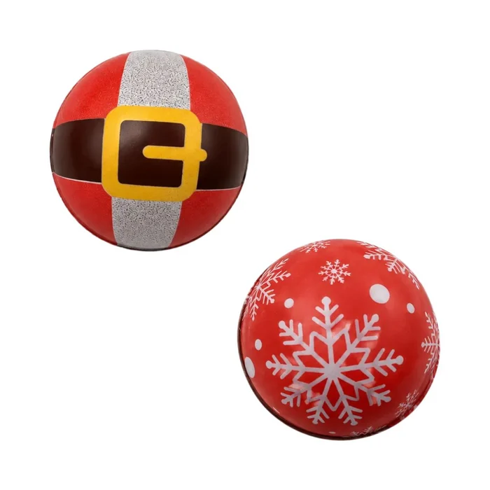 Forma Decorativa Blister Bola de Natal de Chocolate 4cm - Papai Noel e Floco de Neve (12 cav) - Stalden (4)