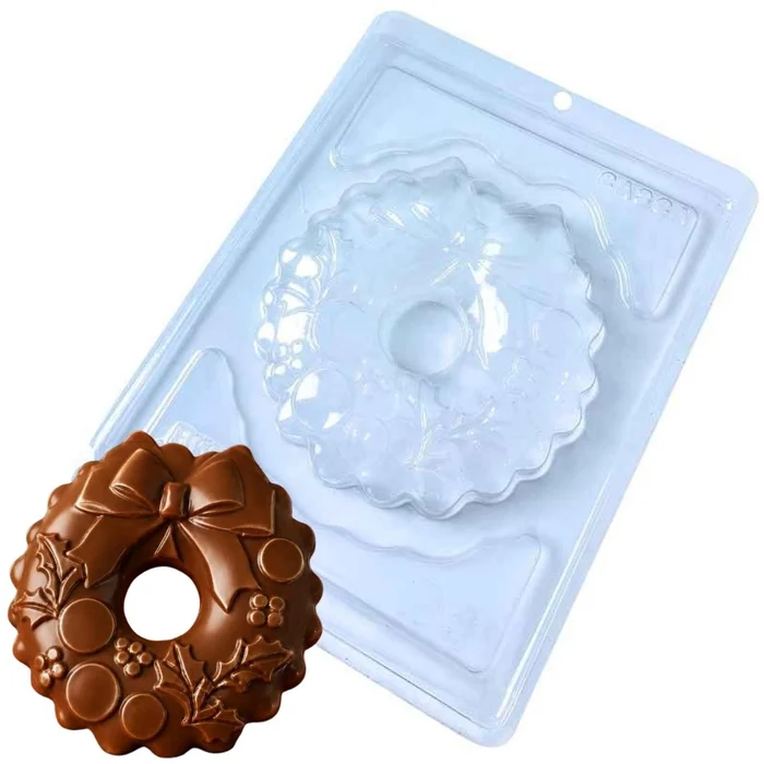 Forma de Chocolate Guirlanda de Natal (216g) Acetato e Silicone - BWB (1)