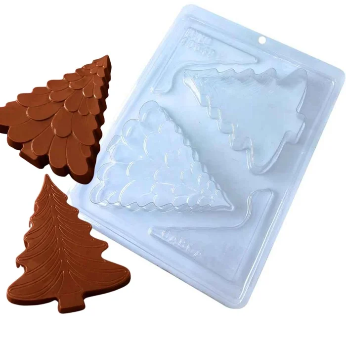 Forma de Chocolate Tablete Árvore de Natal (145g) Acetato e Silicone - BWB (1)