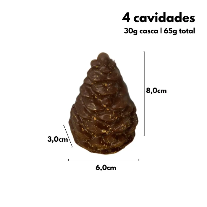 Forma de Chocolate Pinha (65g) Acetato e Silicone - BWB (2)