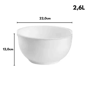 Conjunto de Bowls em Plástico Branco (3pcs) - Allonsy_02