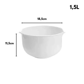 Conjunto de Bowls em Plástico Branco (3pcs) - Allonsy_04