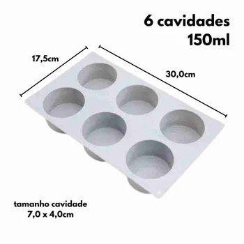 Forma de Silicone Cilindro (150ml) - Allonsy (2)