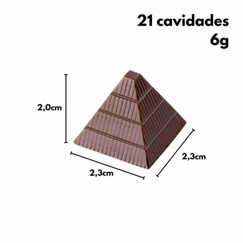 Forma de Chocolate em Poliestireno Pirâmide (6g) - Allonsy (6)