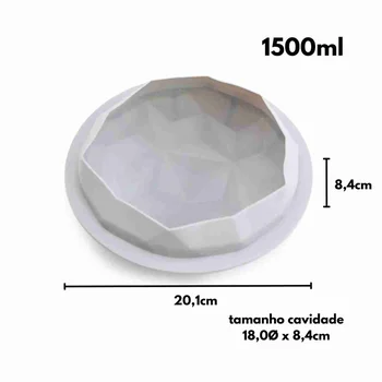 Forma de Bolo em Silicone Origami Redonda (1500ml) - Allonsy (2)