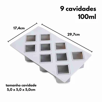 Forma de Silicone Cubo (100ml) - Allonsy (3)