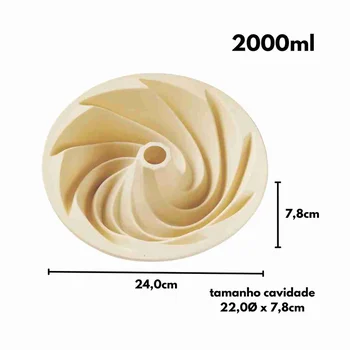 78000508Forma de Bolo em Silicone Vulcão (2000ml) - Allonsy (2)