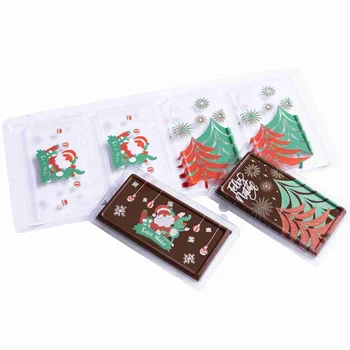 Forma Decorativa Blister Tablete/Barra Natal - Papai Noel e Pinheiro (4cav) - Stalden (2)