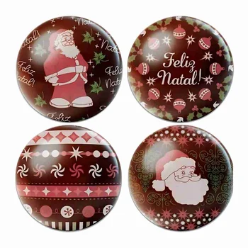 Forma Decorativa Blister Bola de Natal de Chocolate 7cm (8uni) Papai Noel - Stalden