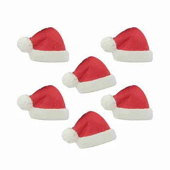 Enfeite de Natal em Açúcar Gorro Papai Noel (6uni) - Abelha Confeiteira