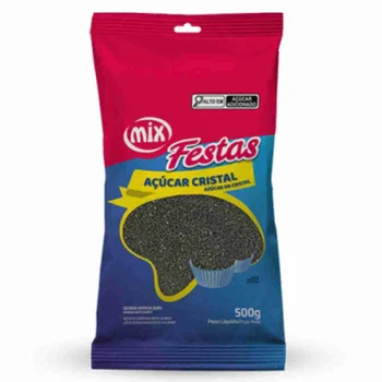 Açúcar Cristal Colorido Preto (500g) - Mix (4)