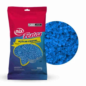 Açúcar Cristal Colorido Azul (500g) - Mix