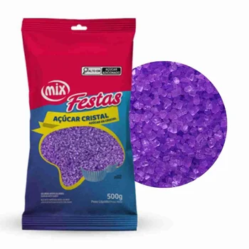 Açúcar Cristal Colorido Lilás (500g) - Mix (1)