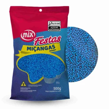 Confeito Miçanga Azul (500g) - Mix