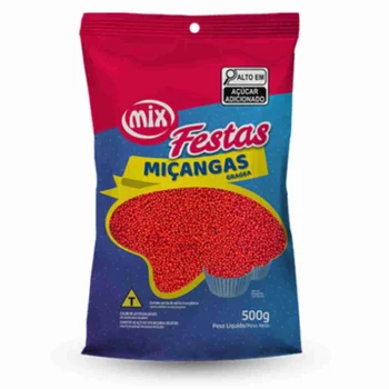 Confeito Miçanga Vermelha (500g) - Mix (4)