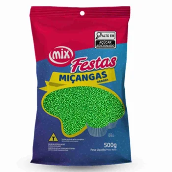 Confeito Miçanga Verde (500g) - Mix (4)