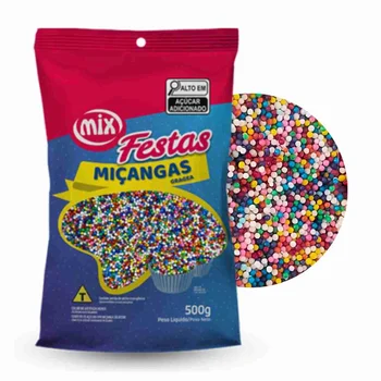 Confeito Miçanga 8 Cores (500g) - Mix (1)