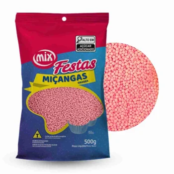 Confeito Miçanga Rosa Bebê (500g) - Mix (1)