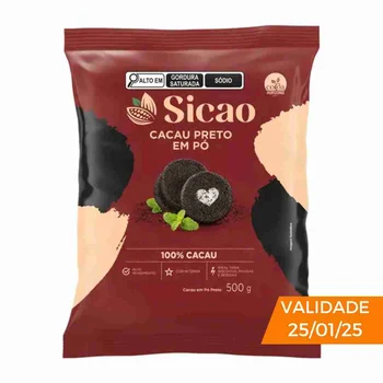 Cacau Preto em Pó (500g) - Sicao