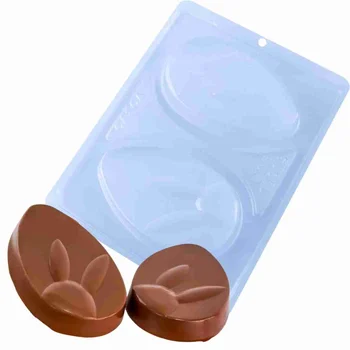 Forma de Chocolate Acetato com Silicone Ovo Tablete/Barra Coelho (195g) - BWB