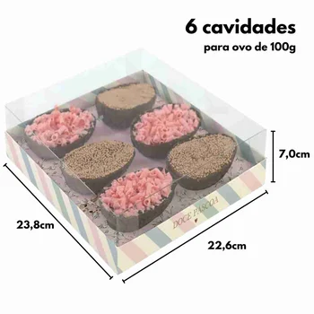 Caixa Degustação Doce Páscoa para 6 Ovos 100g (6uni) - Cromus (2)