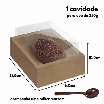 Caixa Moldura Ovo de Colher Kraft 350g (6uni) - Cromus (2)